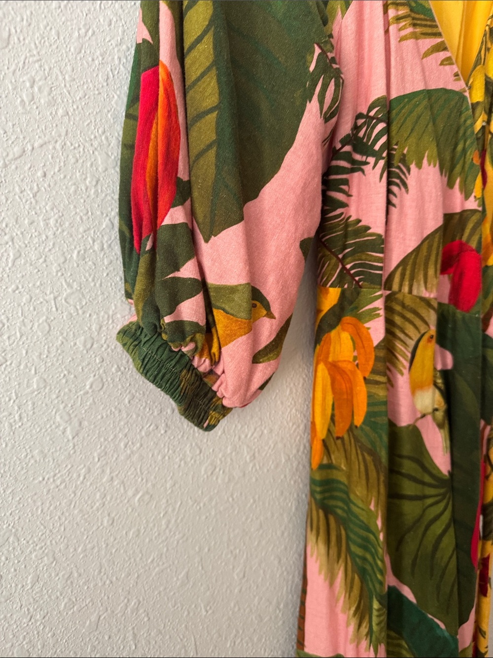 Farm Rio Mixed Prints Midi Wrap Dress Size Small - Picture 10 of 14